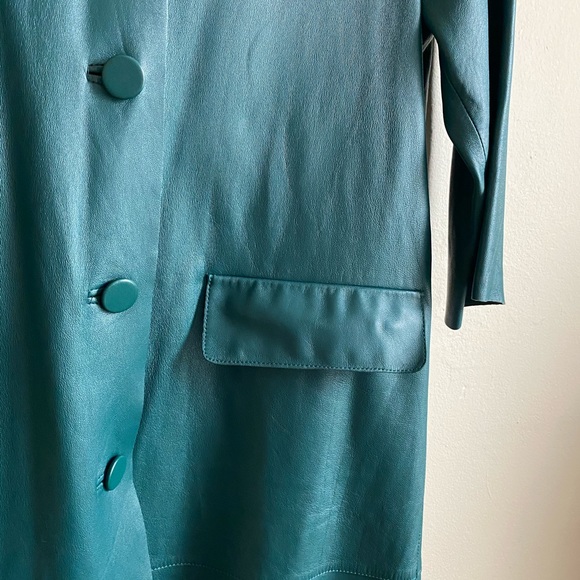 Marni Soft Napa Green Leather Coat - Picture 4 of 4